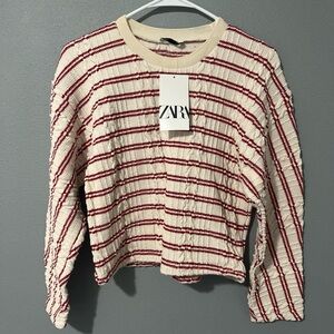 Zara Red Stripe Sweater